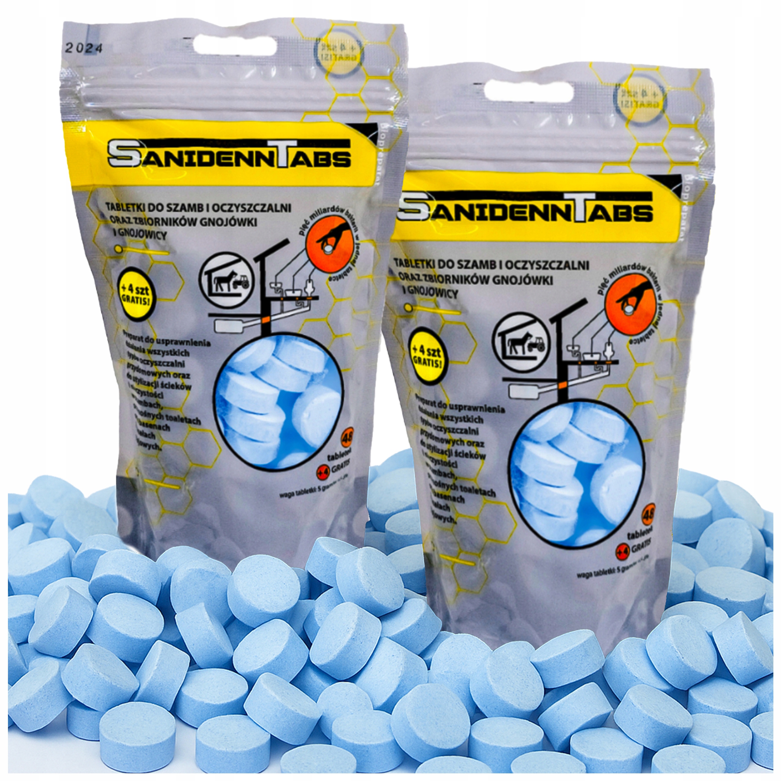 Bakterie Do Žumpy Čistící Tablety Sanidenn Tabs Bio Přípravek 2ks