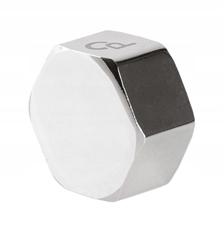 

Mosiężna Zaślepka 1/2'' Chrom Nakręcana Gw DN15