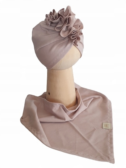 

Zestaw Czapka Turban Chusta Cappuccino 48-51cm