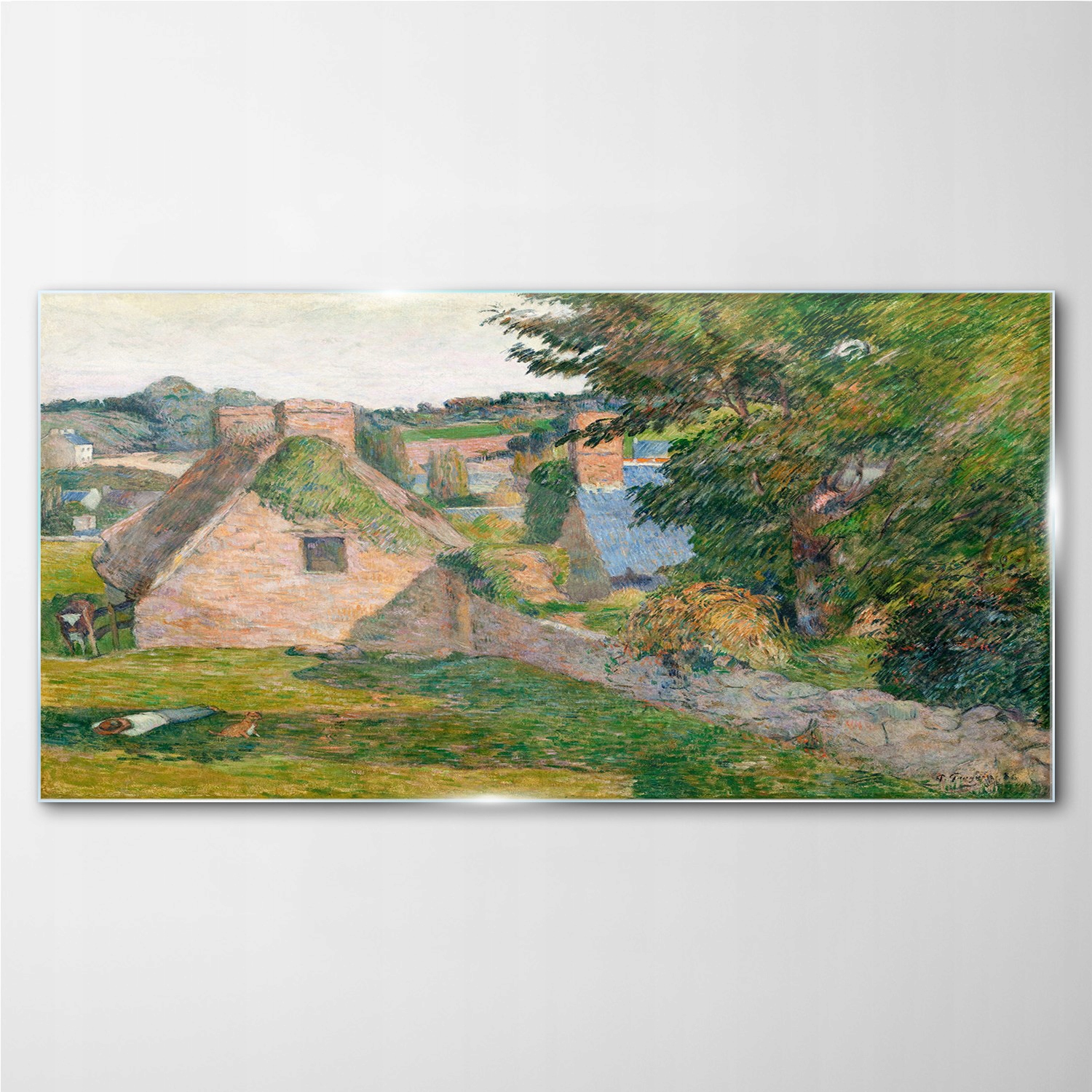 

Foto-obraz szklany Natura domy malarstwo 140x70 cm