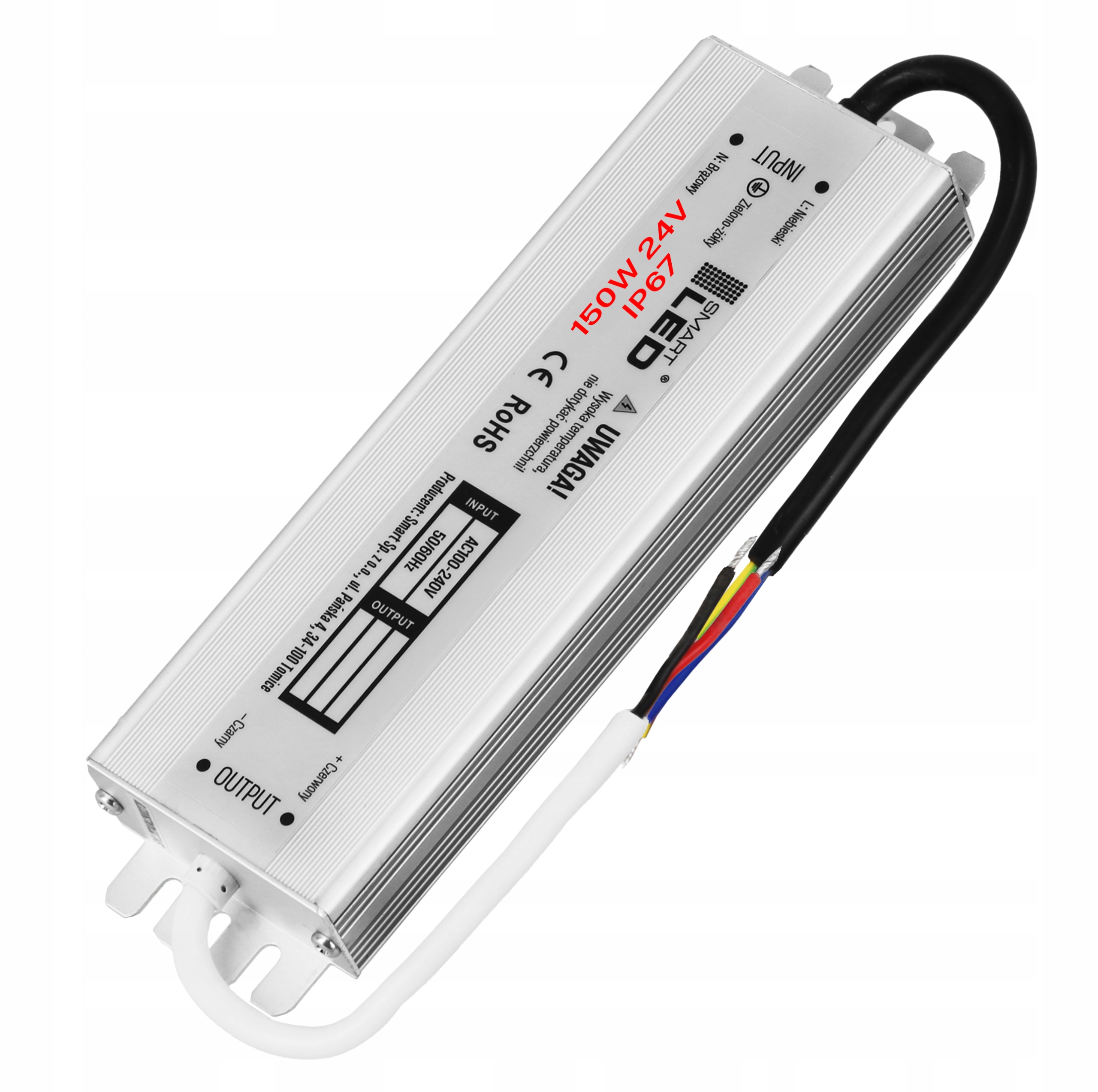 Zasilacz Led 24V 150W 6.25A Do Taśmy Led Wodoodporny Hermetyczny IP67
