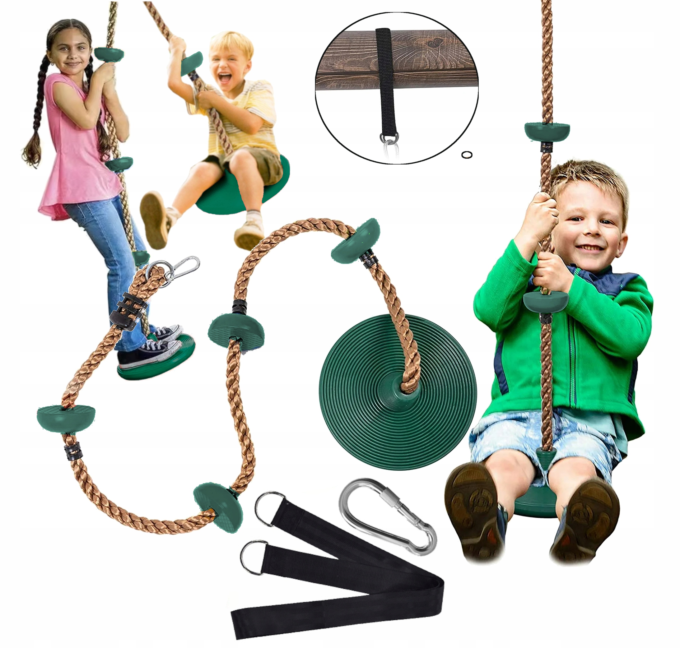 Lina Do Wspinaczki Huśtawka Okrągła Dla Dzieci Gruba Lina Wspinaczkowa 2m