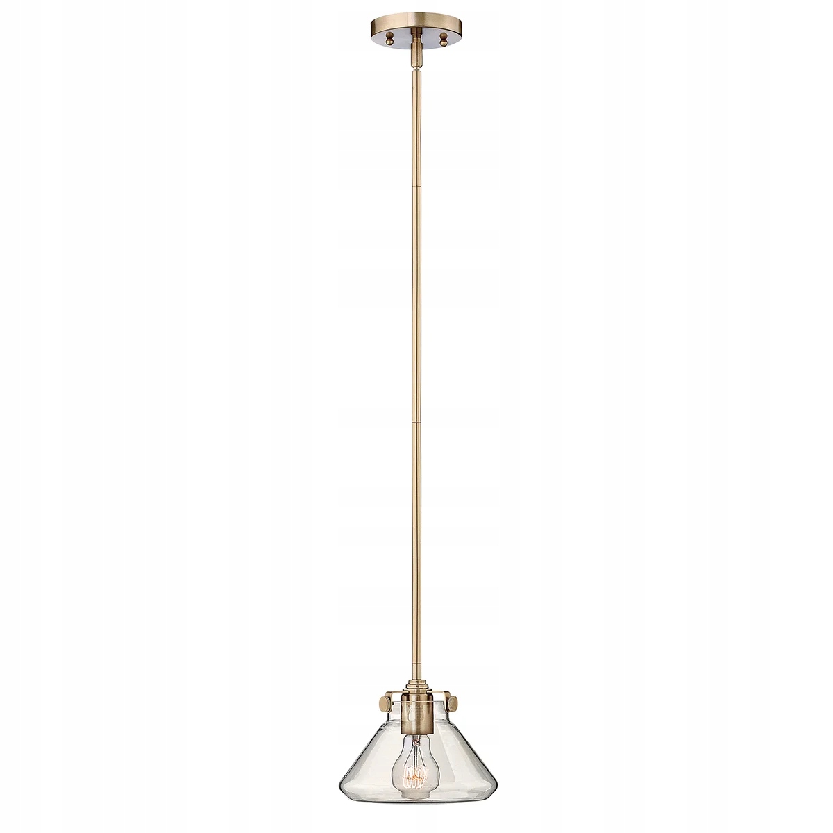 Industriální závěsná lampa se skleněným stínidlem nad ostrovem, stůl 20 cm Hinkley