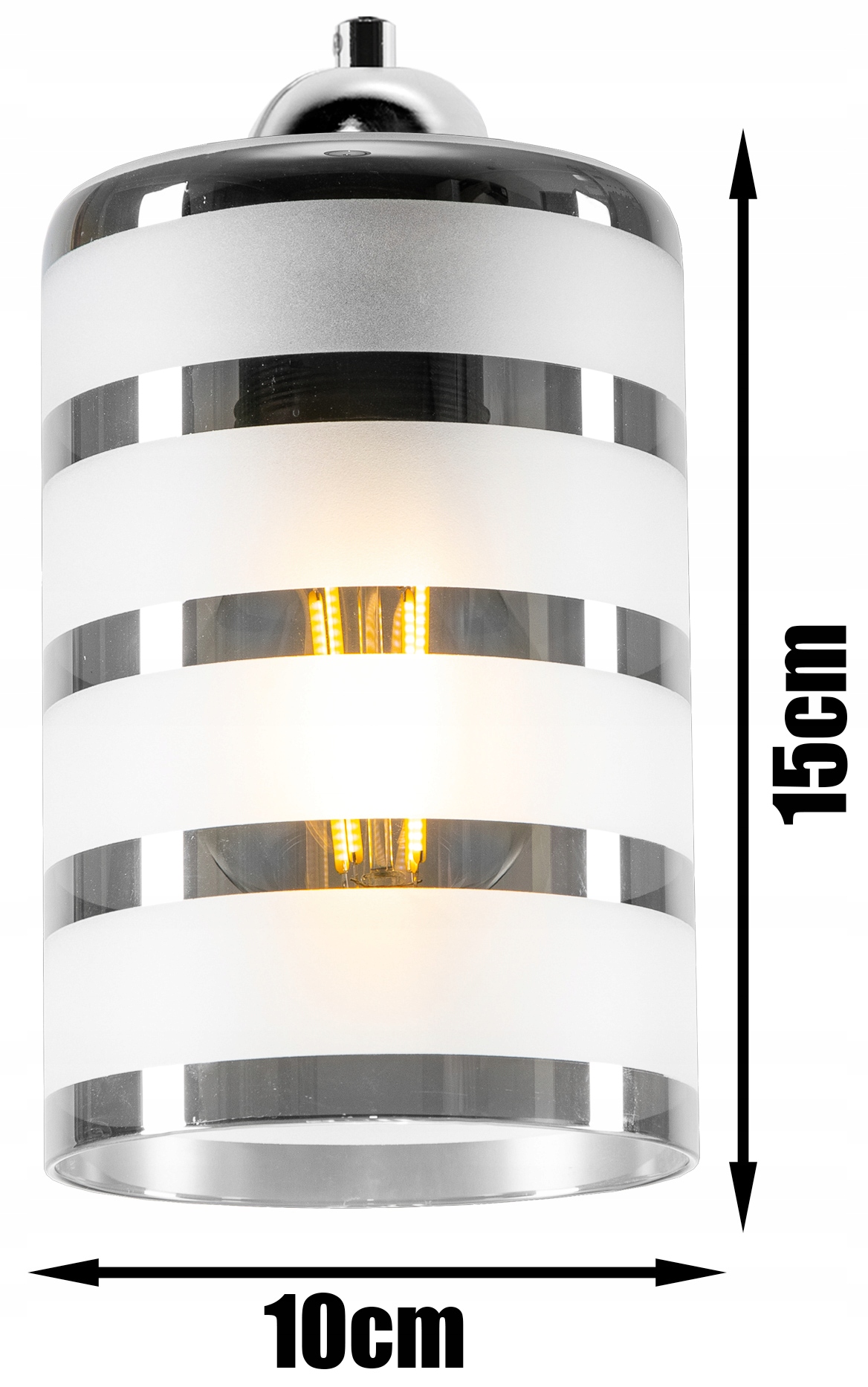 NOWOCZESNA SZKLANA LAMPA ŚCIENNA KINKIET CHROM LED Marka Glimex