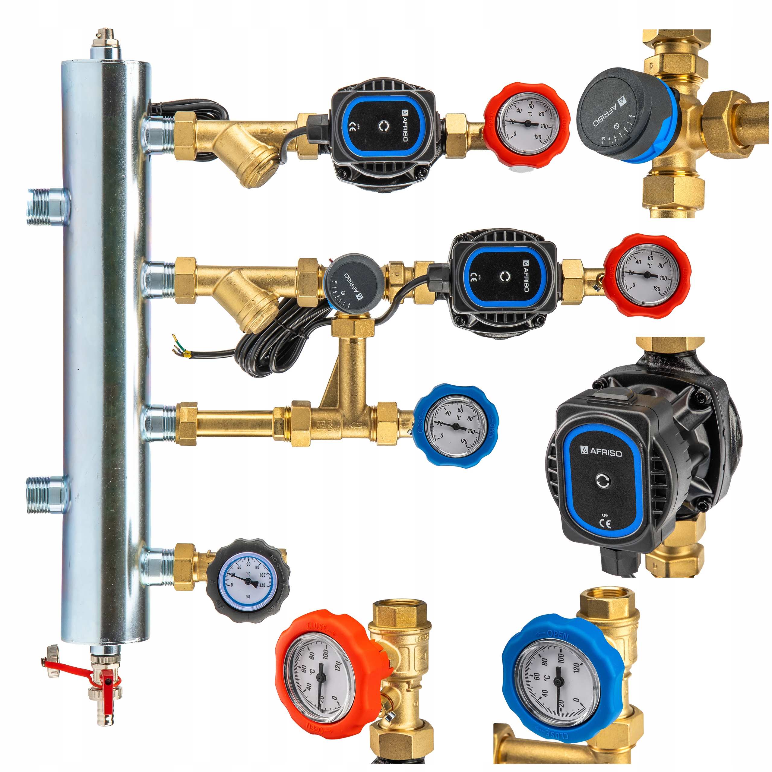 Hydraulická Spojka Směšovací Sada 2 Okruhy Pro C.o. Bps 9090620 Afriso