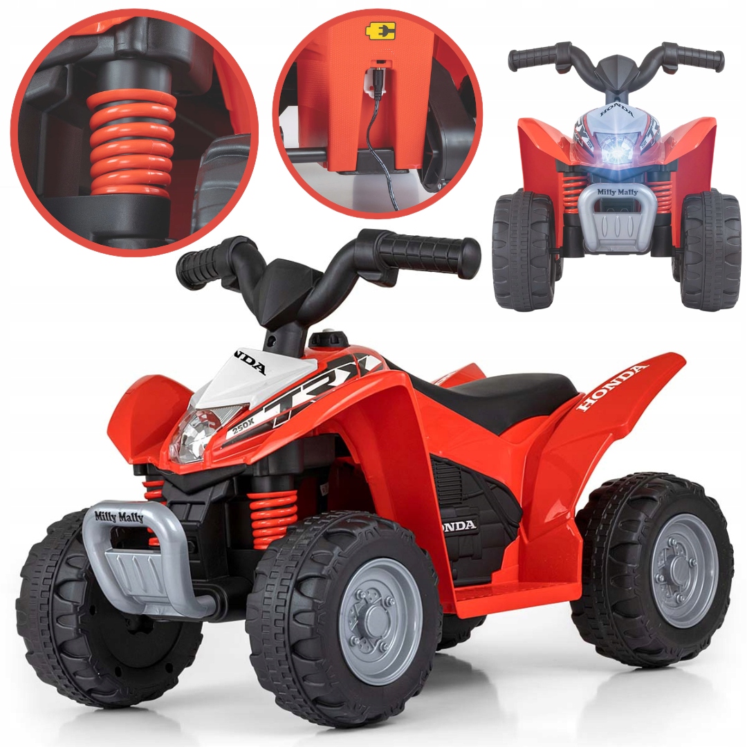 

Pojazd na akumulator dzieci Quad Honda Milly Mally