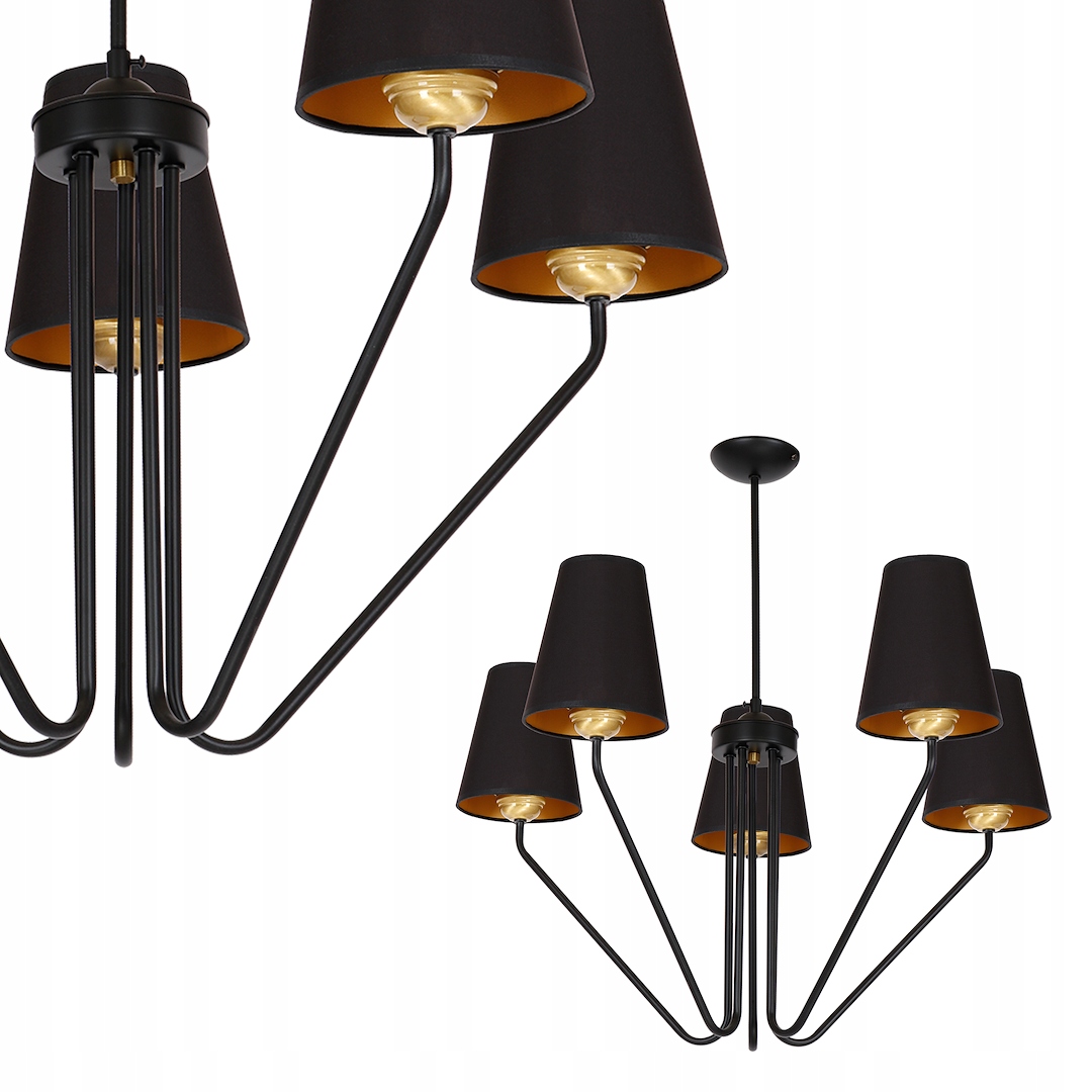 Lustr Victoria Black 5xE27