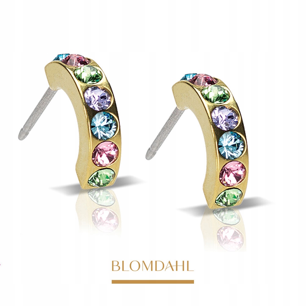 Blomdahl Náušnice Brilliance Curved Light Fantasy 10 MM