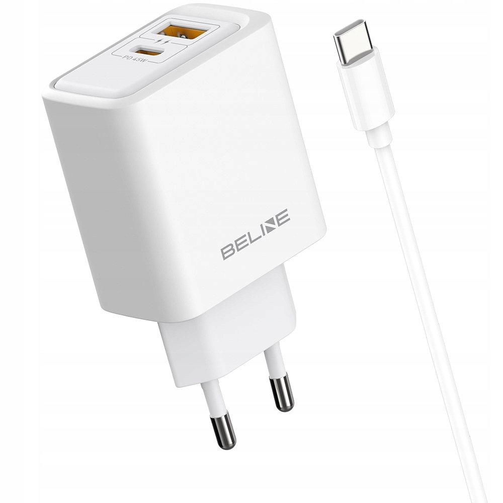 Ładowarka sieciowa Beline 45W GaN Usb-a/usb-c kabel Usb-c/usb-c BLN2CW45C