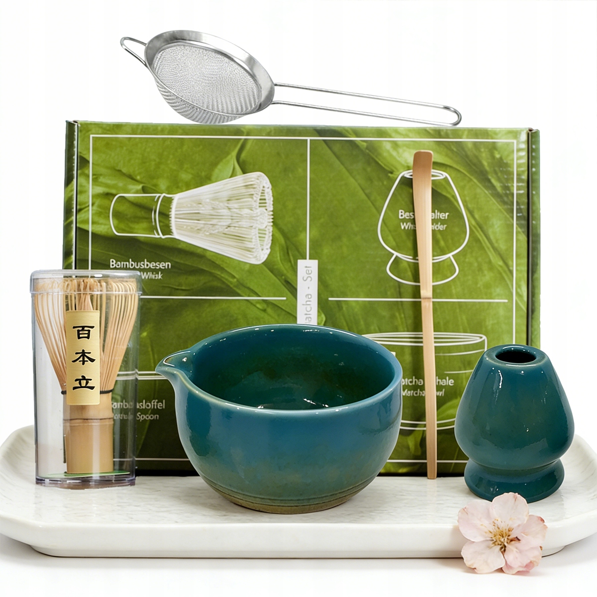 Bambusová Dárková Sada Na Čaj Matchy Chashaku Šlehací Metla Lžíce