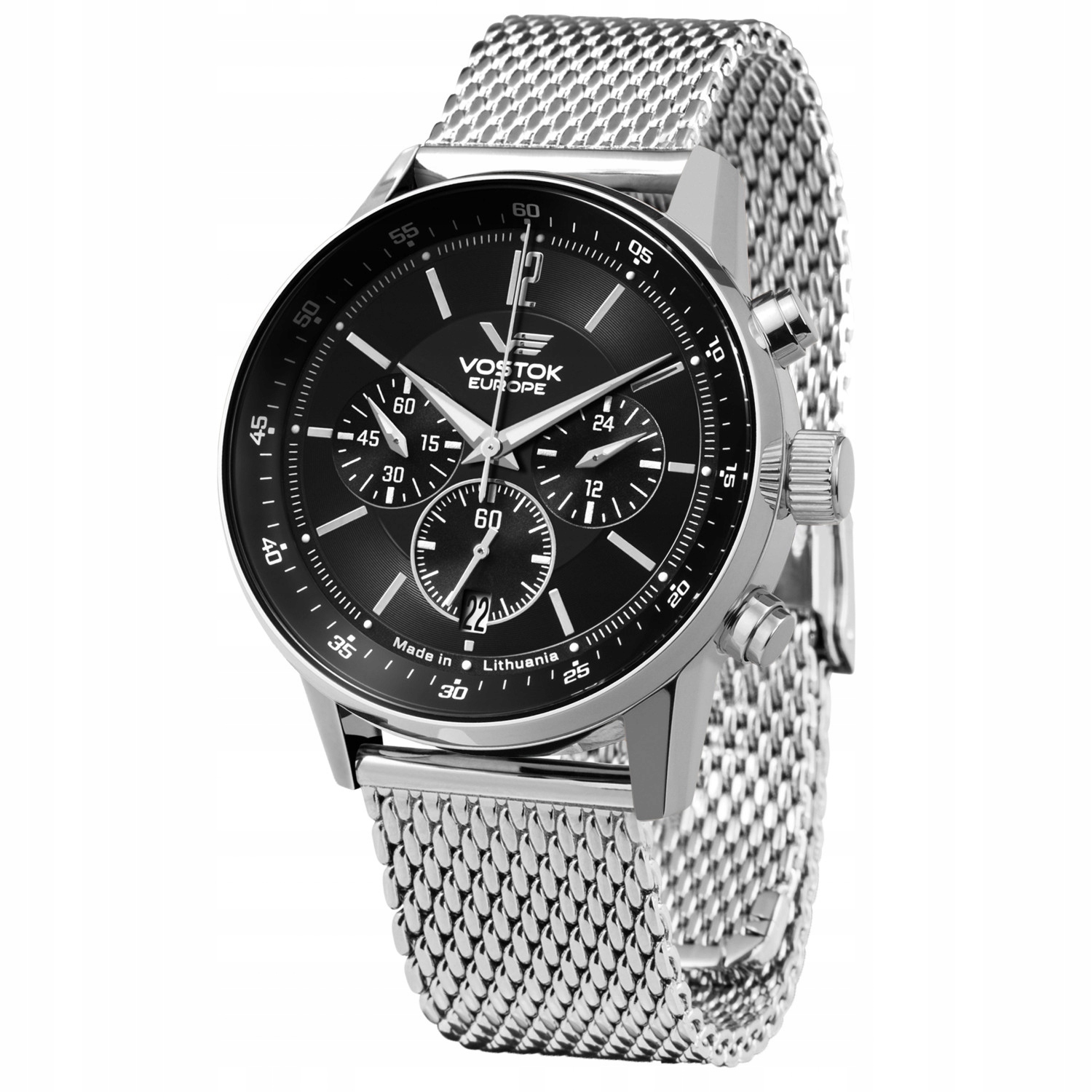 Zegarek Męski Vostok Europe VK63-560A690B srebrny