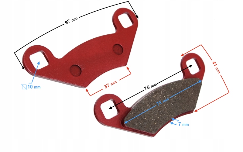 Linhai Buyang Allroad Hytrack GTX 260, 300 400- Klocki hamulcowe przod Producent inny