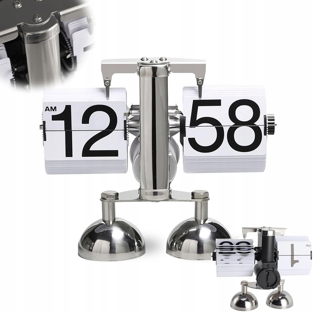 Stojící Mechanický Stolní Klapkový Hodinový Stroj Retro Flip Clock Vintage