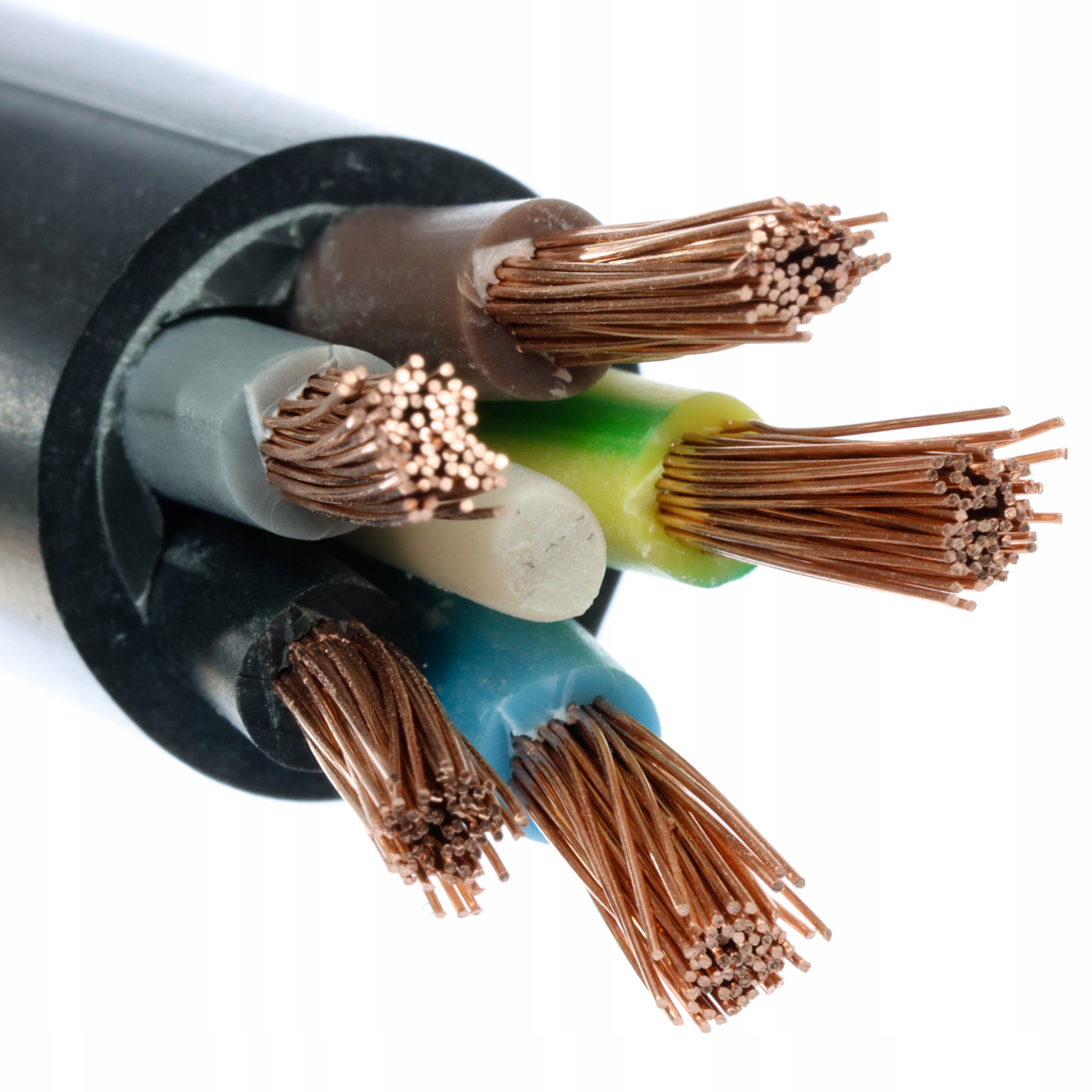

Przewód 5-żyłowy elektryczny czarny Owy 5x2,5 1m