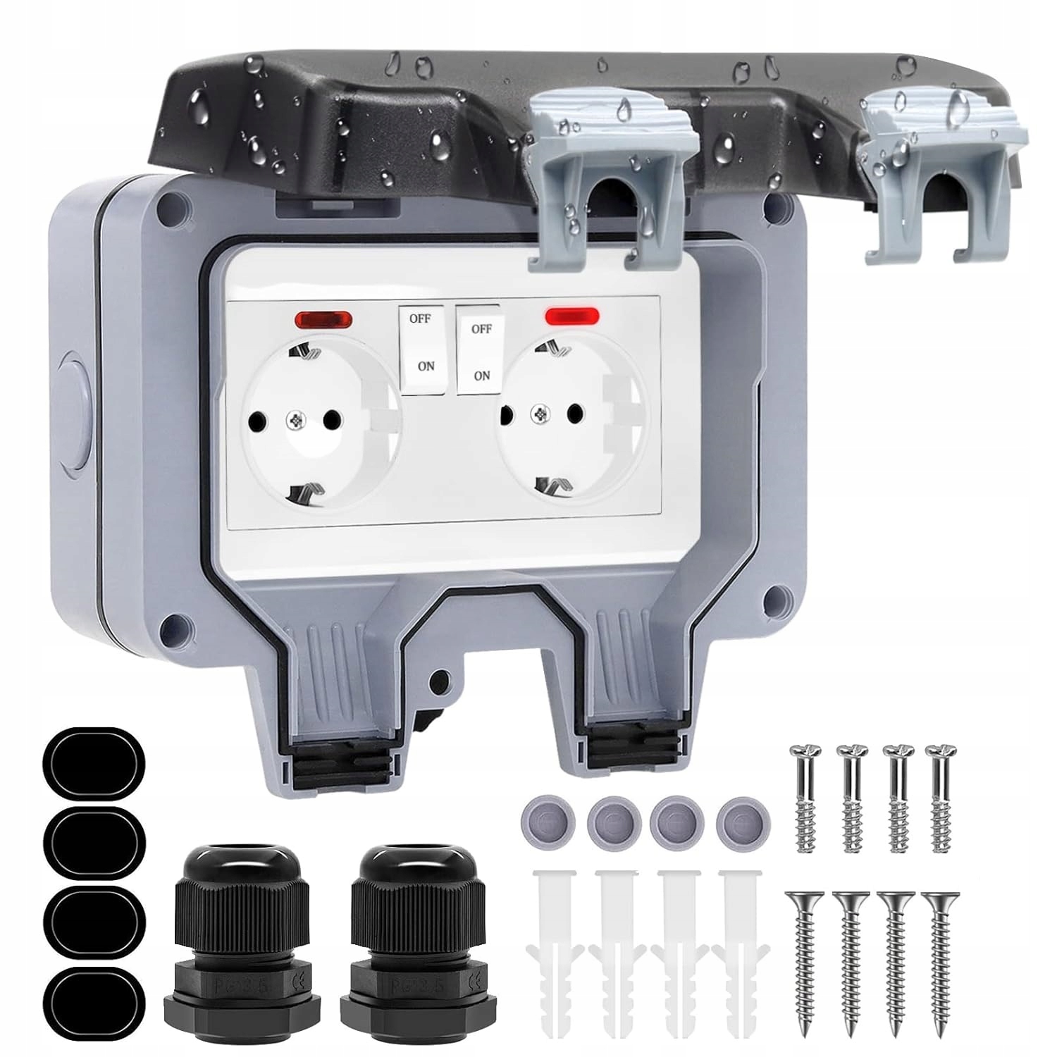 Elektrická Zásuvka S Externími Spínači Zásuvka Na Omítku Pro