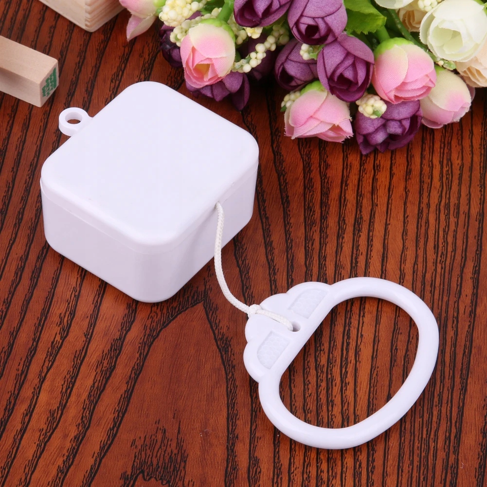 Pull Ring Music Box White Plastic Pull String Cloc Model zeoucheng