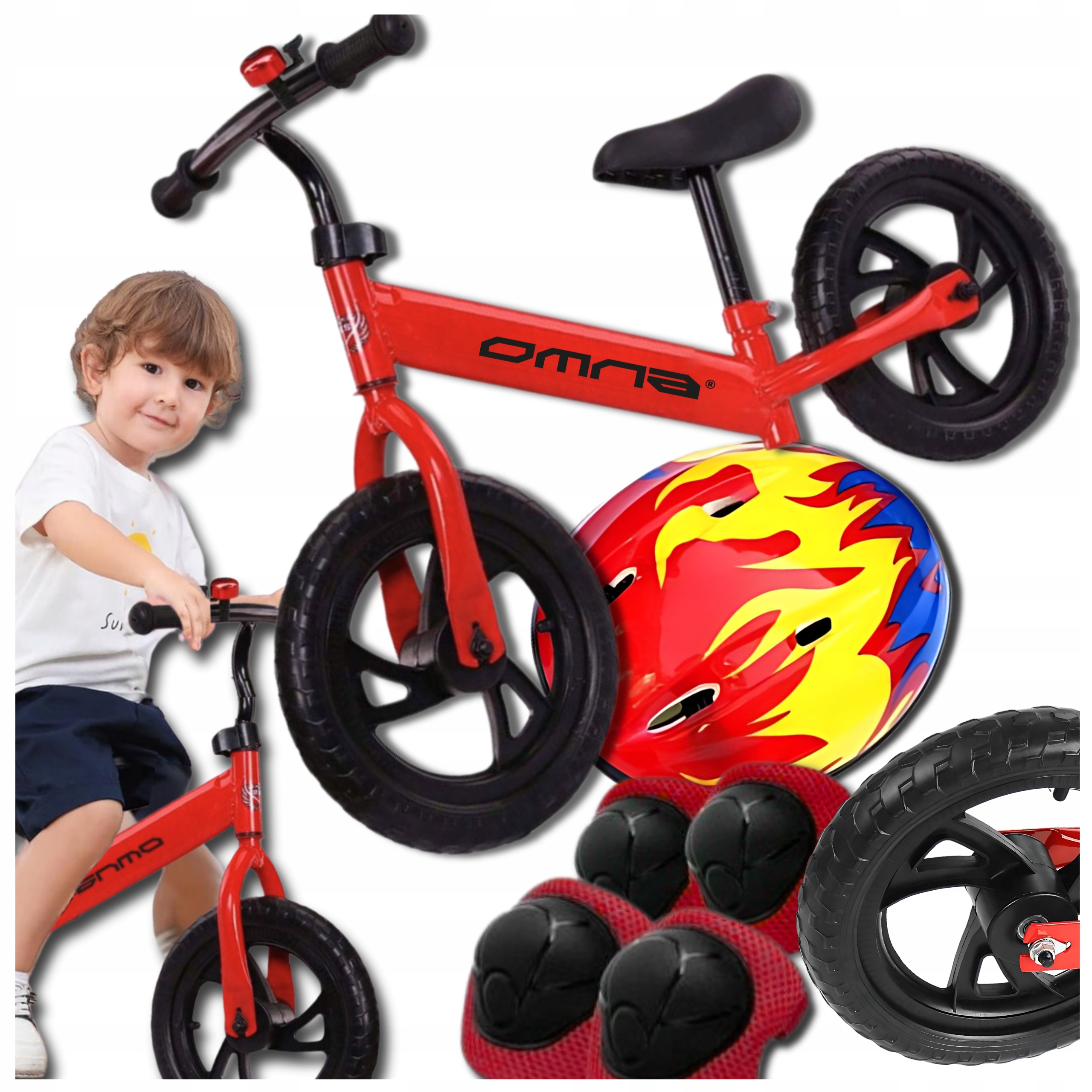 Rowerek biegowy dla dziewczynki chłopca dzieci 2 latka roczek kask dzwonek