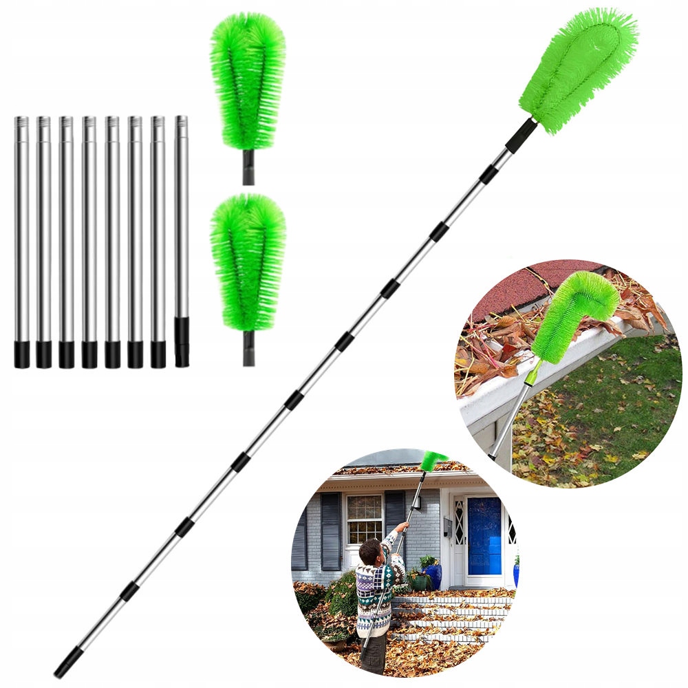 Levně Teleskopický Kartáč Na Mytí Střešních Žlabů 300 cm 90° Kartáč