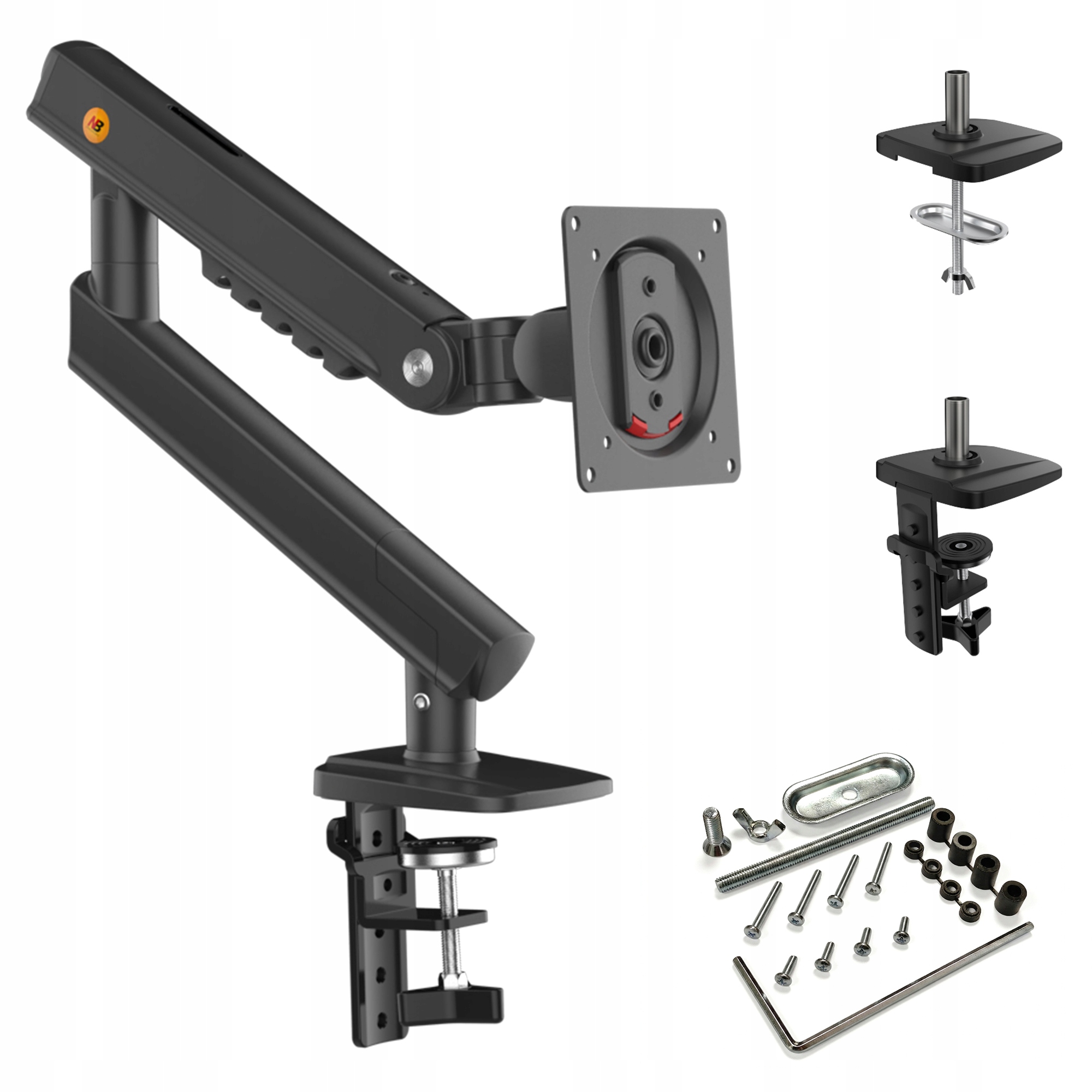 Ergonomiczny Uchwyt do Monitorów 17"-32" Regulacja 3D Vesa Pivot Tüv