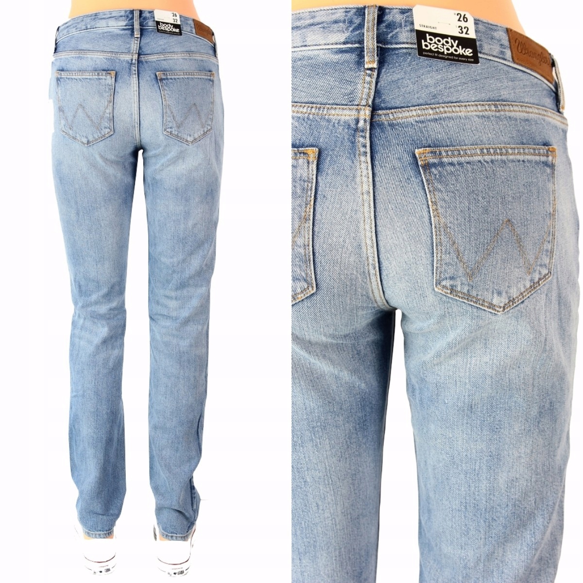 

Wrangler Straight Proste Jeansy _ W28 L30