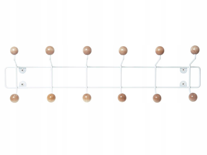 Věšák Na Oblečení Do Předsíně Nástěnný 53,5 cm Bílý S Háčky