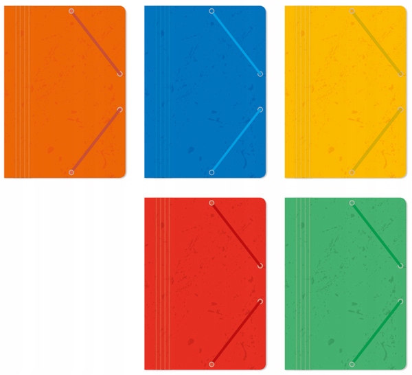 Kancelářská aktovka s gumičkou na dokumenty a kresby A4 MIX barev 10 ks