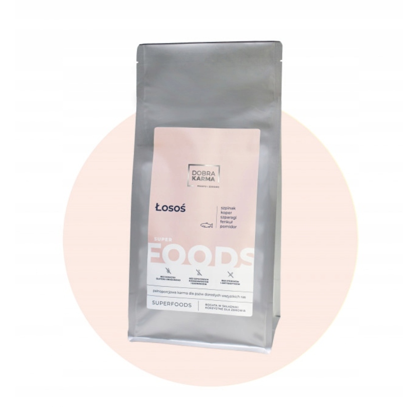 Levně Dobra karma suchý losos 8 kg