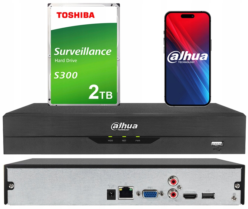 Ip rekordér Dahua NVR4108HS-EI WizSense Analytika 2TB disk pre Cctv