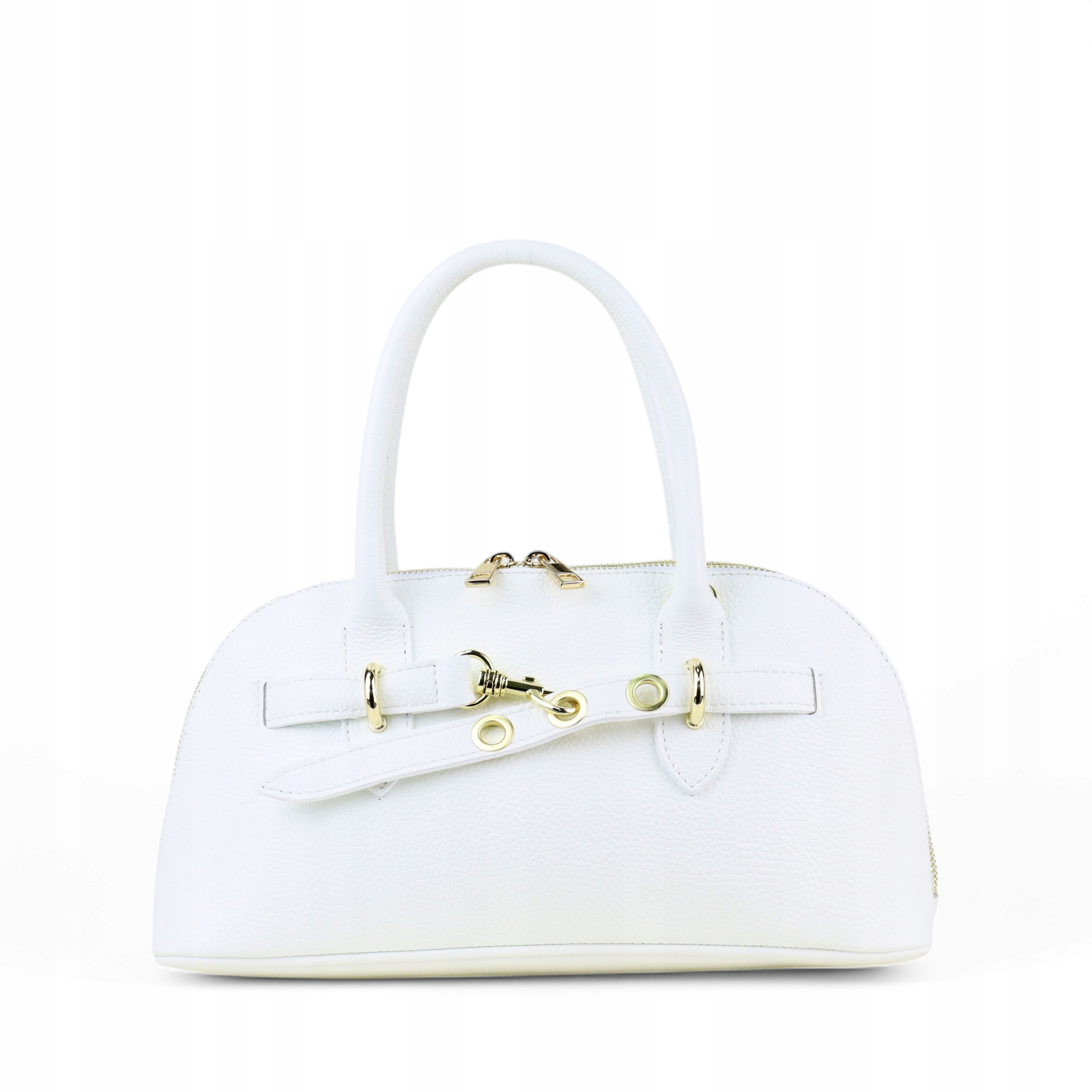 Dámská kabelka z přírodní kůže Rosa-M Bílá