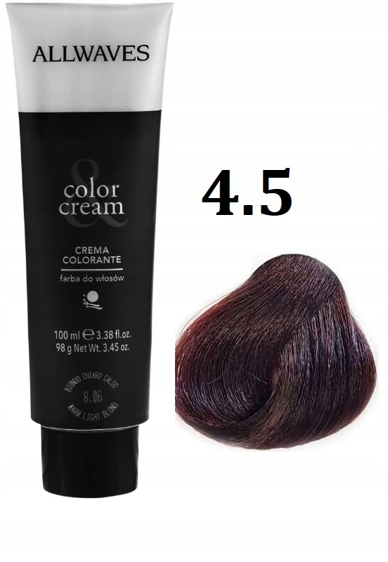 

Allwaves farba do włosów profresjonalna 4.5 100ml