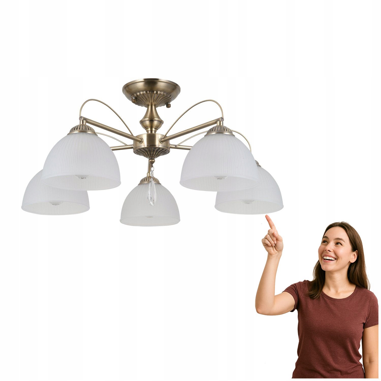 Stropná lampa Moreti PND-40623-5-AB Italux
