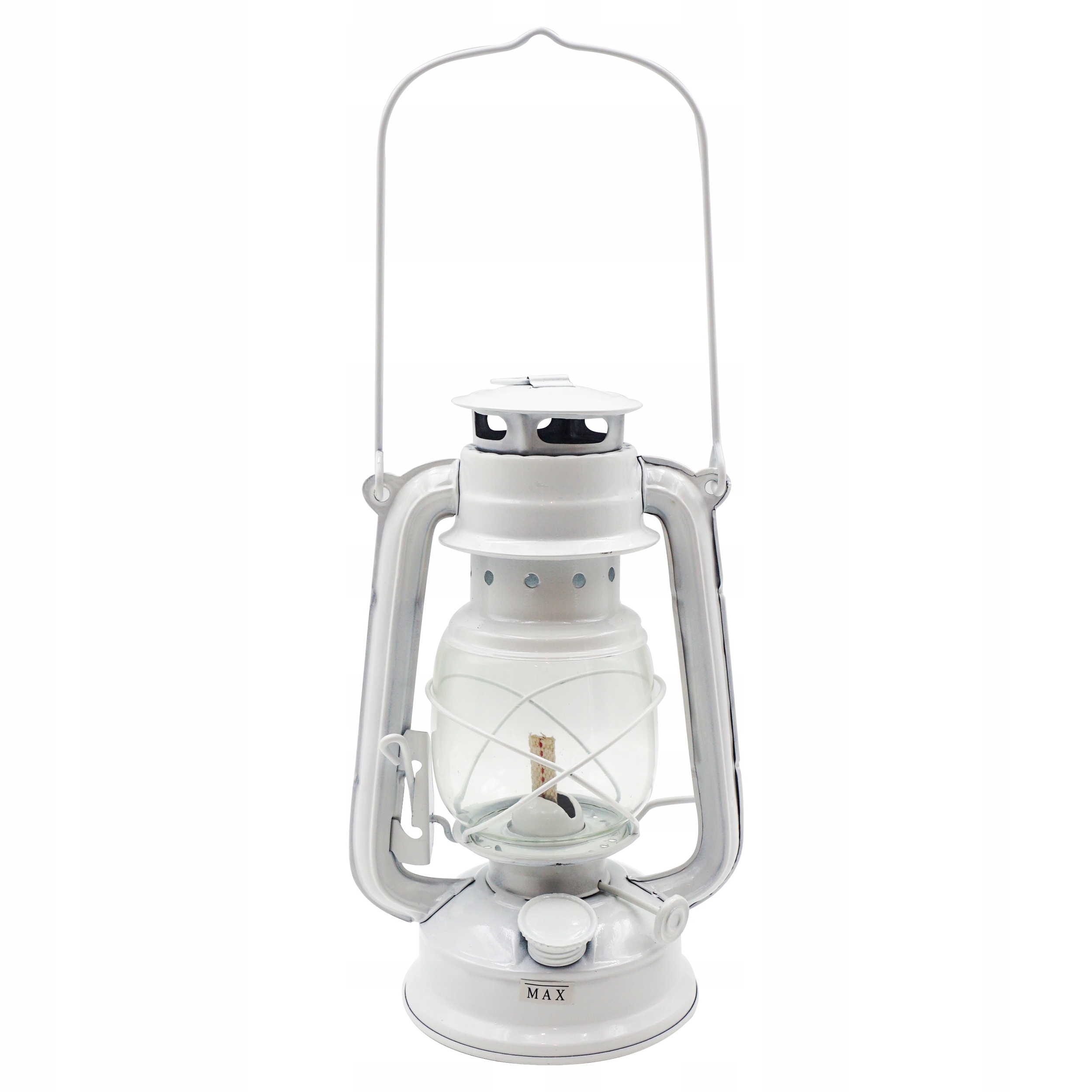 RETRO LAMPA NAFTOWA Z KNOTEM + OLEJ 0,5L BIAŁA Kod producenta 343556700