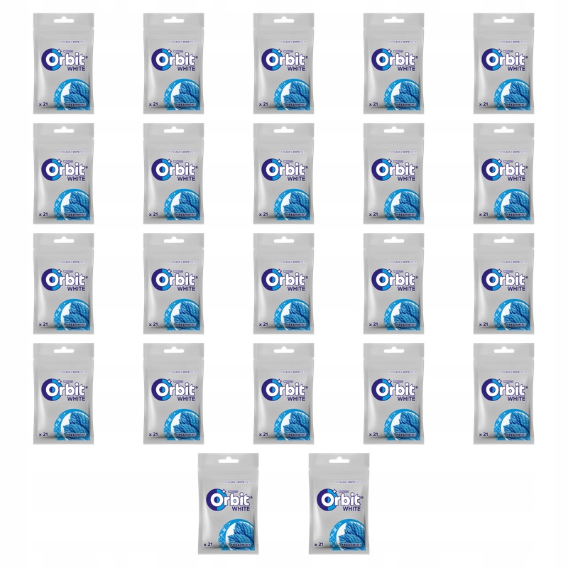 Orbit White Freshmint Žvýkačka bez cukru 29 g (21 dražé) X22