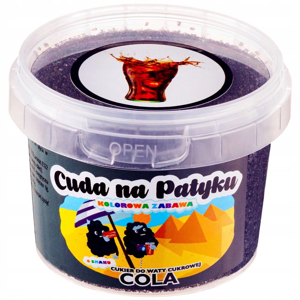 KOLOROWY Cukier do Waty Cukrowej do Maszyny Smakowy PATYCZKI ZESTAW 12x100g Wysokość produktu 15 cm