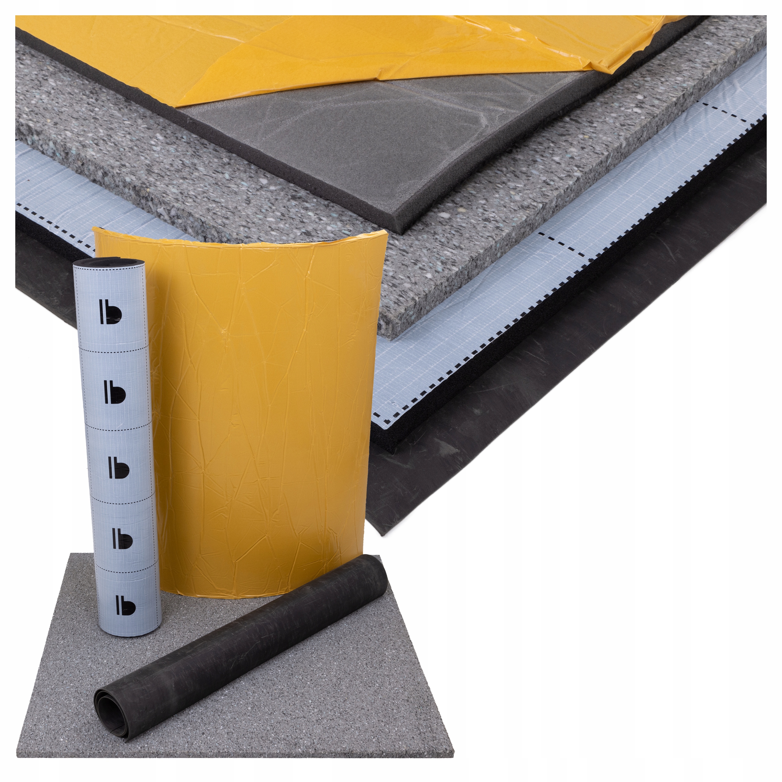 Účinná zvuková izolácia stropov Bitmat s rôznou hustotou pre zabudovanie