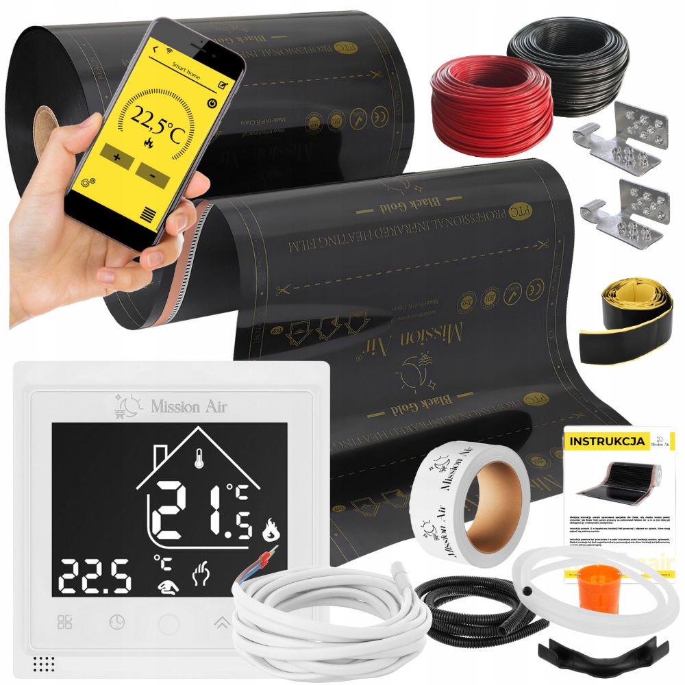 Set Mission Air Fólie Vyhřívací Podložka Infračervená 50 cm I 1 m² 160 W/m² Ptc