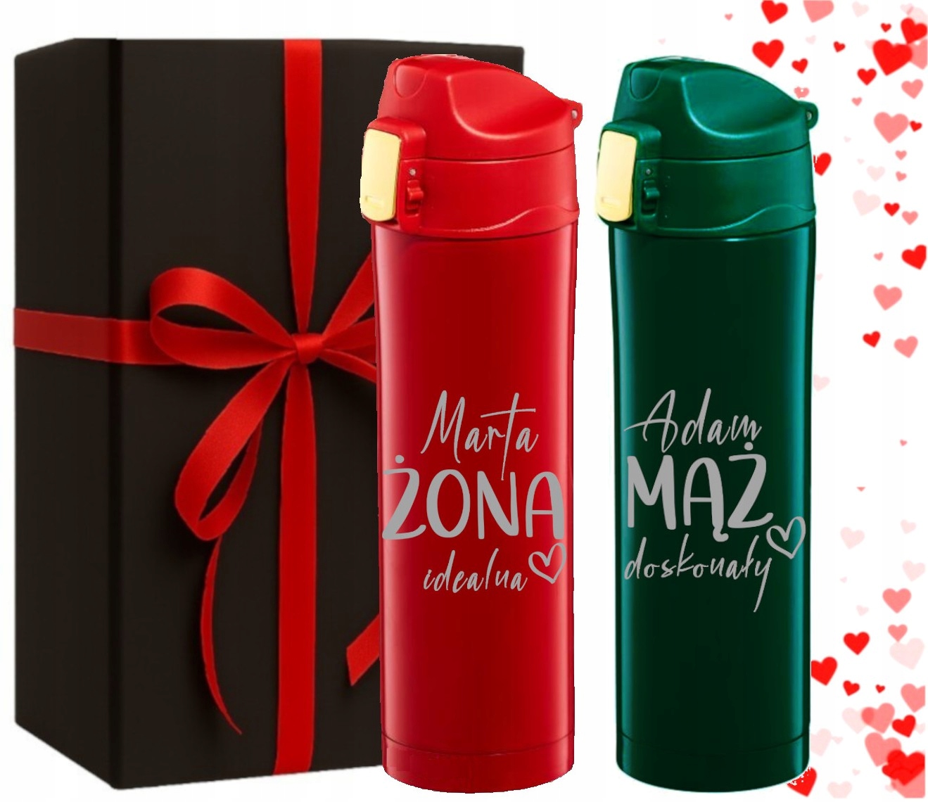 Sada 2 termohrnků s gravírováním Dárek pro pár Výročí narození