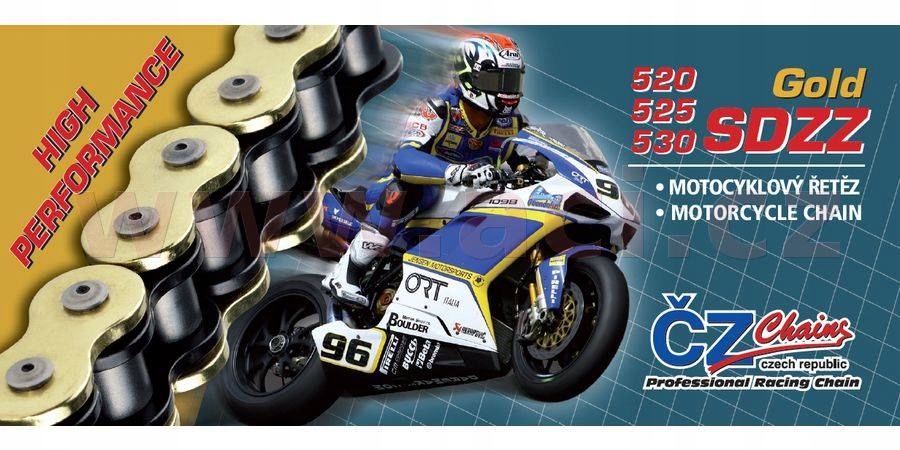 Hnací Reťazec Cz Chain 520 Gold X-ring 114 L CZ520SDZZ114