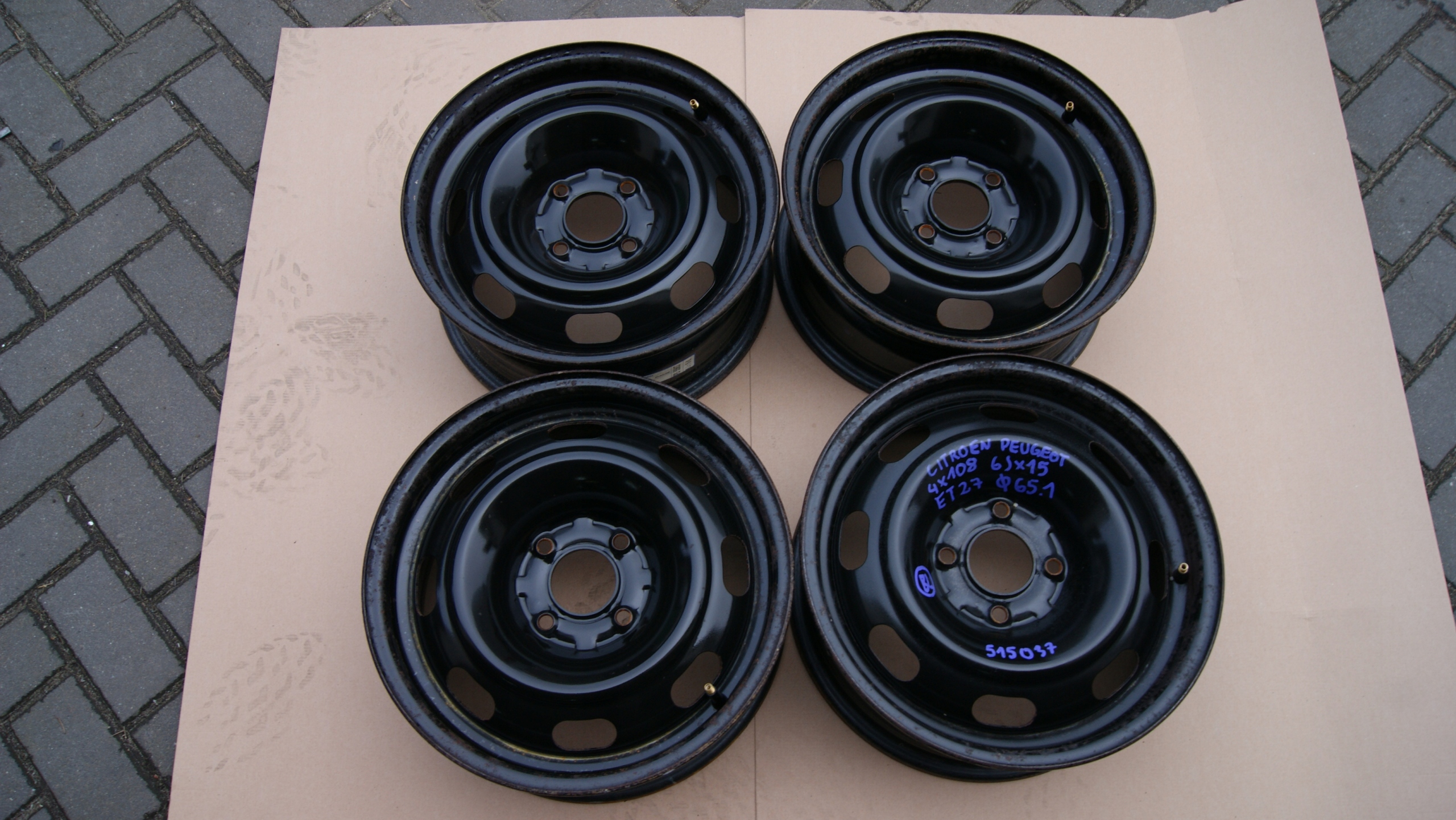 СТАЛЕВІ ДИСКИ CITROEN PEUGEOT 4X108X15 ET 27 X 6 J