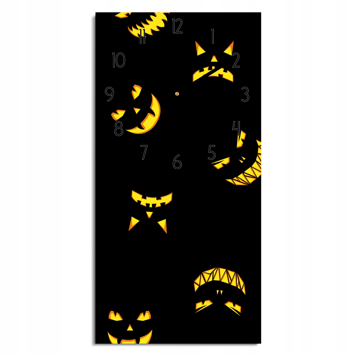 vertikální hodiny Oči ústa Halloween do jídelny 30x60