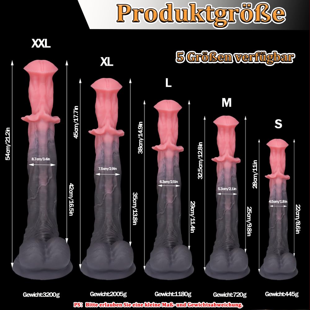 HUGE HORSE Dildo Realistyczny Silikonowy Z Przyssawką Dla Kobiet i Mężczyzn — miniatura 2
