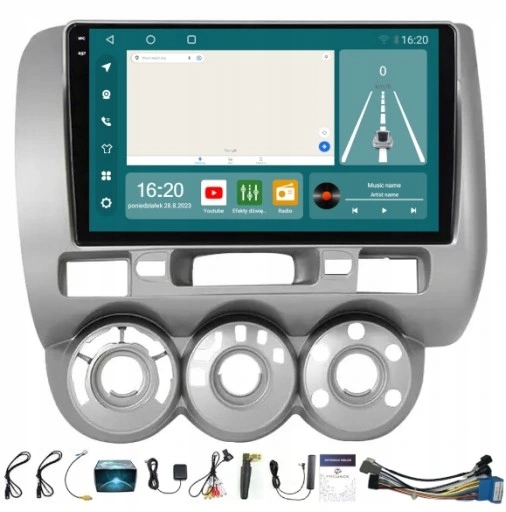 Bluetooth Navigace A Android Carplay Honda Jazz 2001-2008 8/256 Gb Sim