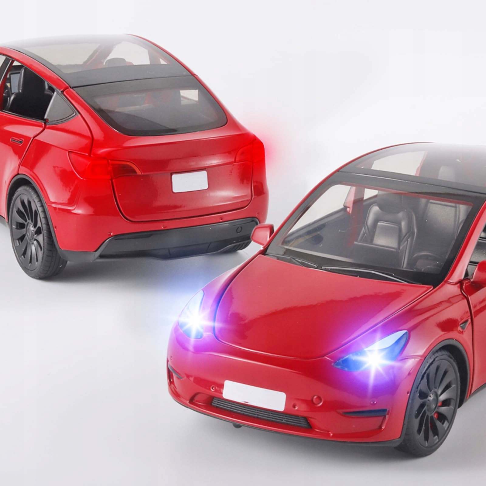 METALOWY MODEL TESLA Y NAPĘD ŚWIATŁA LED DŹWIĘK OTWIERANE DRZWI MASKA 1:24 EAN (GTIN) 5903357606930