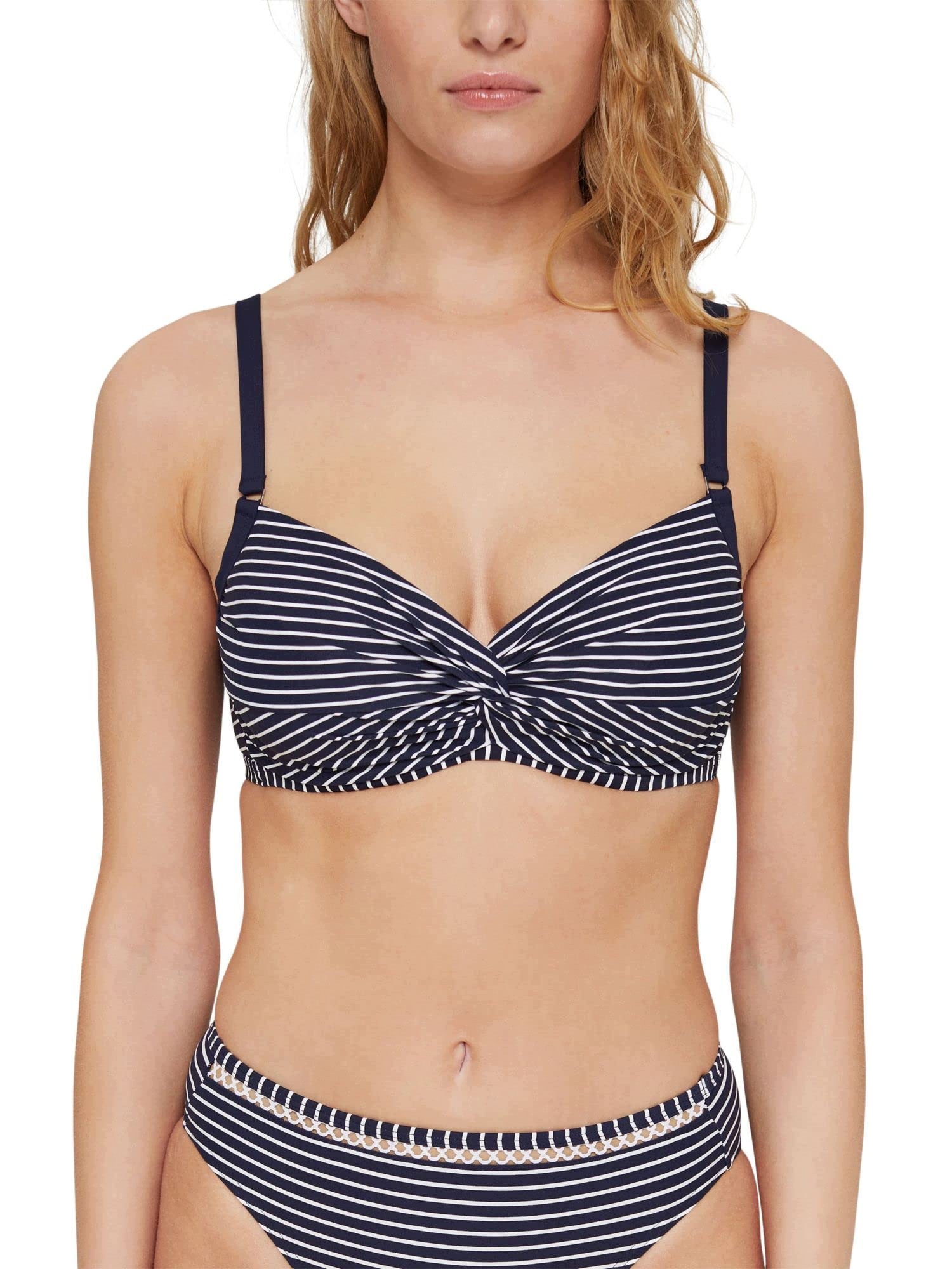 Esprit Dámské bikiny s modrým horním dílem a bílými pruhy Grenada Beach