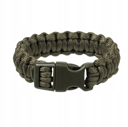 Mil-Tec Bransoleta Survivalowa z Paracordu 22mm Oliwkowa L