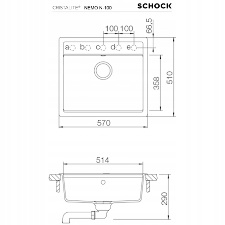 Zlew Schock Nemo N-100 Croma Marka inna