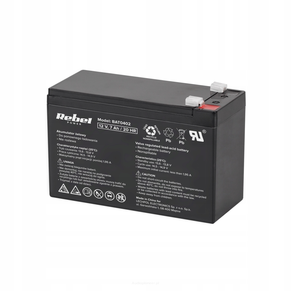 Vipow BAT0211; Akumulator żelowy; 12V; 7Ah EAN (GTIN) 5901436715498