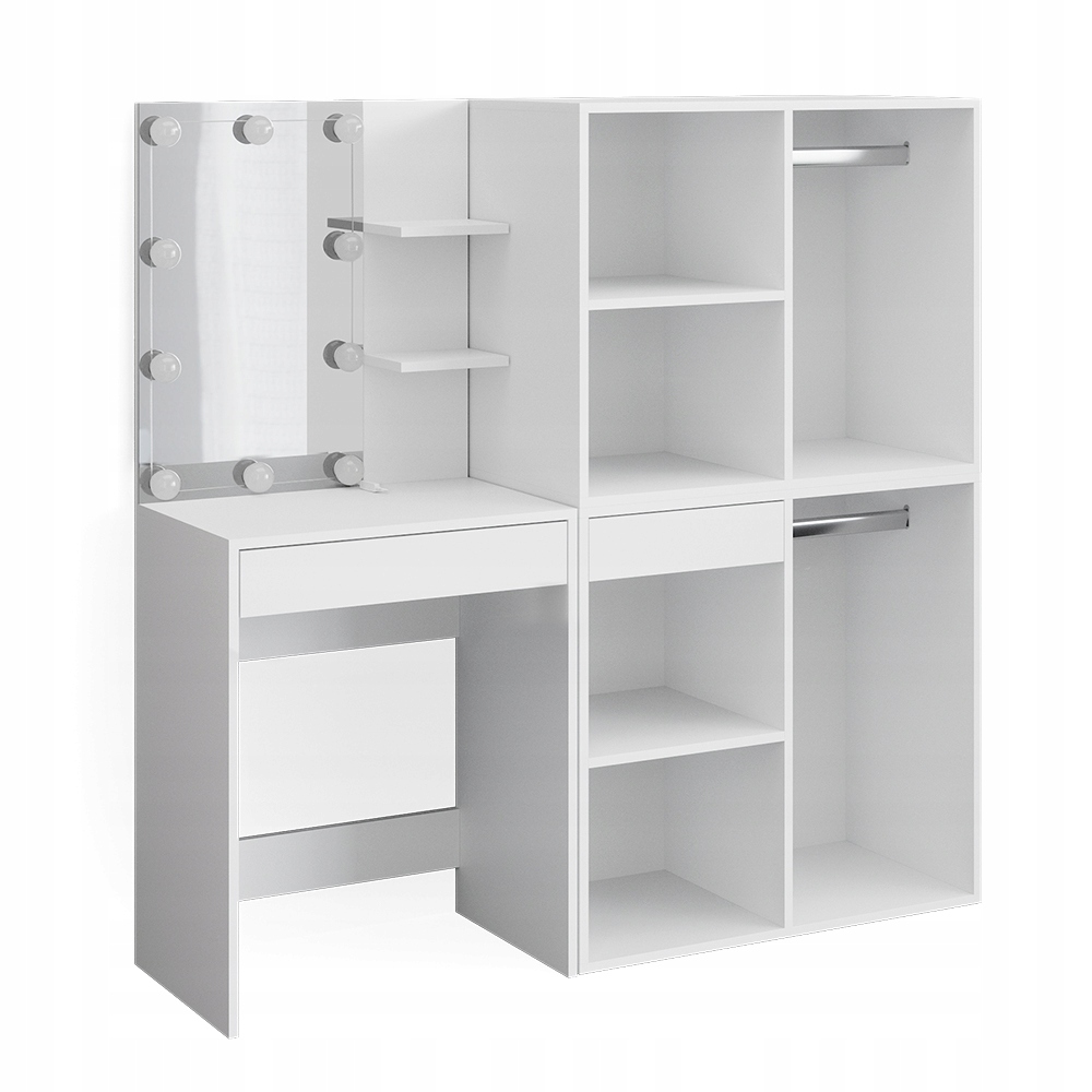 TOALETKA ISABELLE Z SZAFKAMI BOCZNYMI I LED VICCO