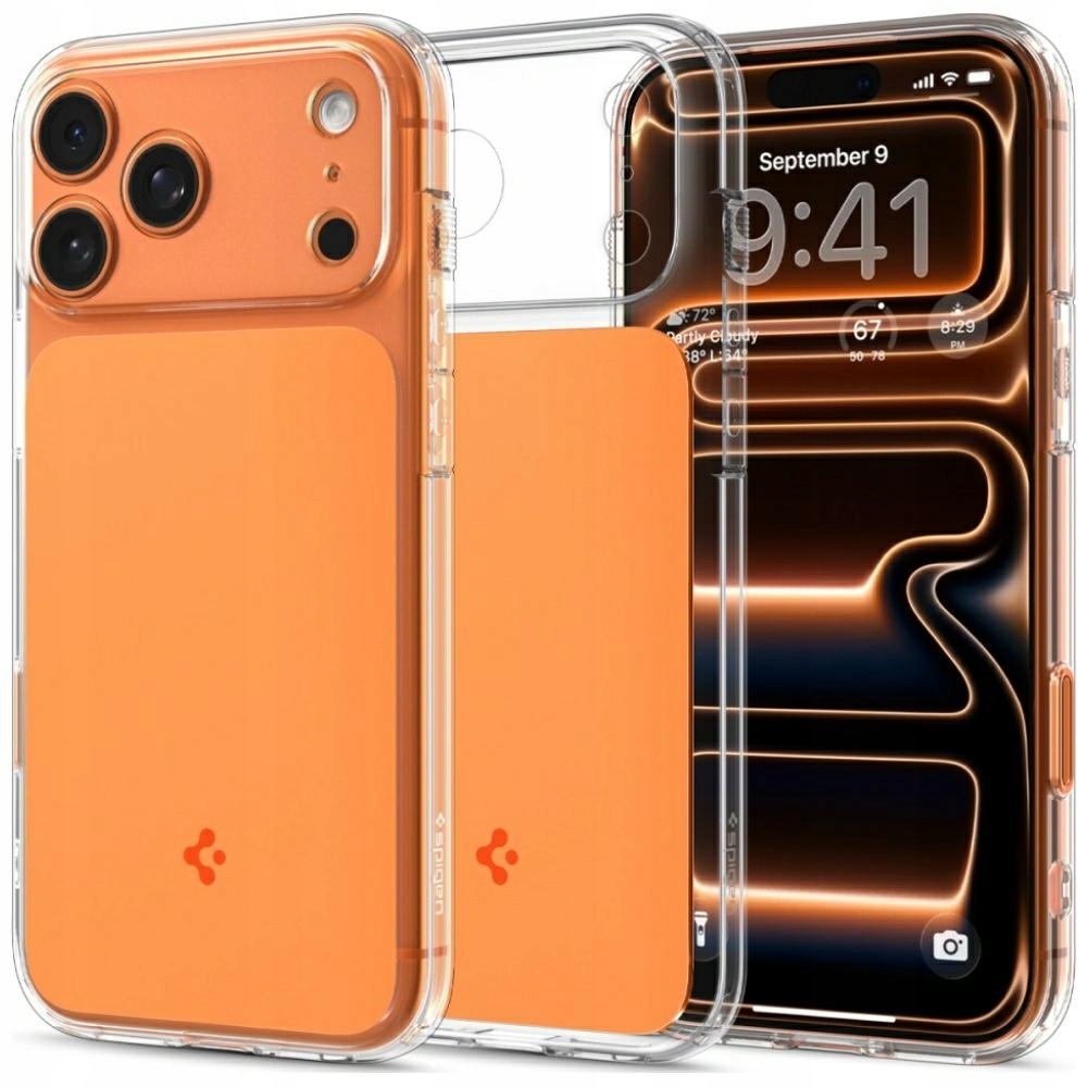 Pouzdro Spigen Ultra Hybrid T Mag MagSafe pro iPhone 17 Pro Max, oranžové