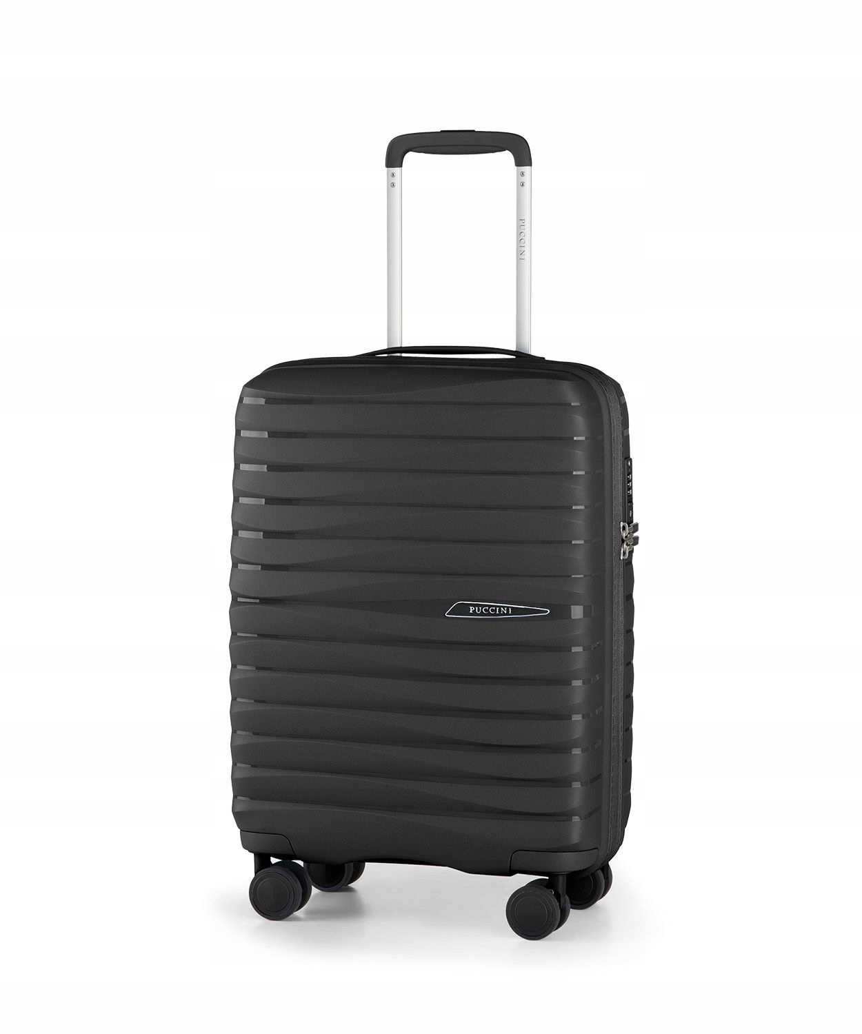 Walizka Kabinowa Podróżna Na Kółkach Twarda Puccini Czarna PP025C-1